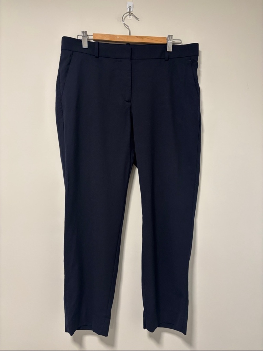 Banana Republic Navy Straight-Leg Ankle Trousers